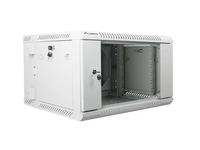 RACKOVÁ SKŘÍŇ 19" DVOUDÍLNÁ NÁSTĚNNÁ 6U/600X600 (FLAT PACK) ŠEDÁ