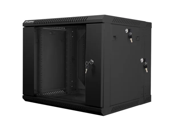 RACKOVÁ SKŘÍŇ 19" DVOUDÍLNÁ NÁSTĚNNÁ 9U/600X600 (FLAT PACK) ČERNÁ