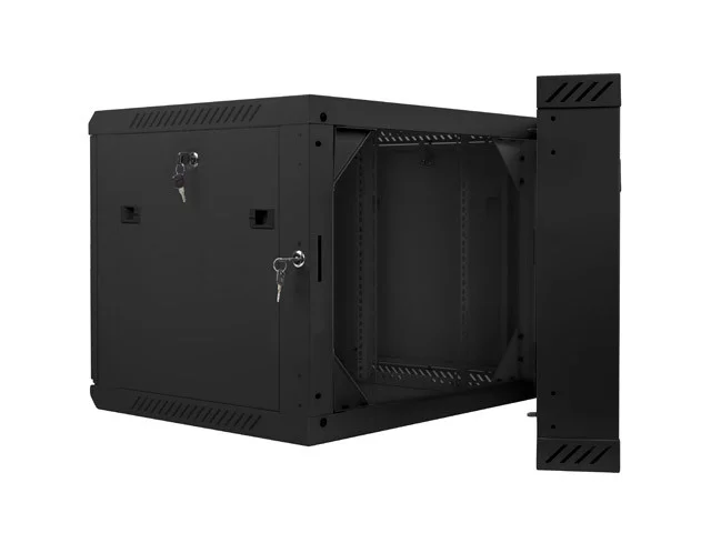 RACKOVÁ SKŘÍŇ 19" DVOUDÍLNÁ NÁSTĚNNÁ 9U/600X600 (FLAT PACK) ČERNÁ