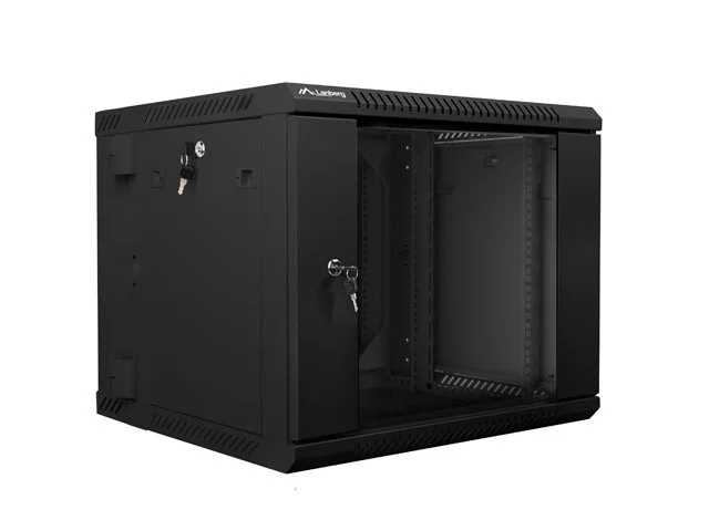 RACKOVÁ SKŘÍŇ 19" DVOUDÍLNÁ NÁSTĚNNÁ 9U/600X600 (FLAT PACK) ČERNÁ