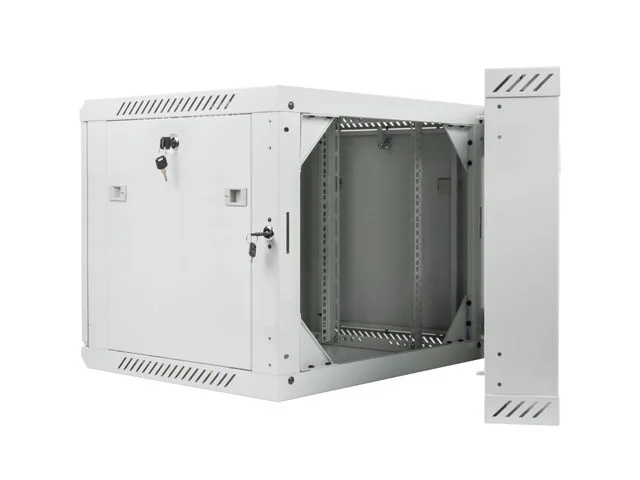 RACKOVÁ SKŘÍŇ 19" DVOUDÍLNÁ NÁSTĚNNÁ 9U/600X600 (FLAT PACK) ŠEDÁ