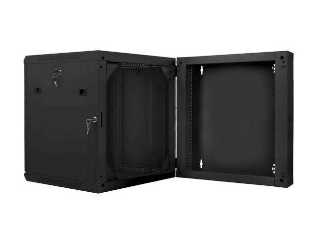 RACKOVÁ SKŘÍŇ 19" DVOUDÍLNÁ NÁSTĚNNÁ 12U/600X600 (FLAT PACK) ČERNÁ
