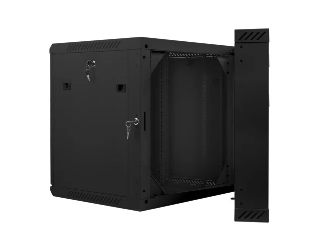 RACKOVÁ SKŘÍŇ 19" DVOUDÍLNÁ NÁSTĚNNÁ 12U/600X600 (FLAT PACK) ČERNÁ