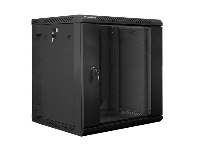 RACKOVÁ SKŘÍŇ 19" DVOUDÍLNÁ NÁSTĚNNÁ 12U/600X600 (FLAT PACK) ČERNÁ