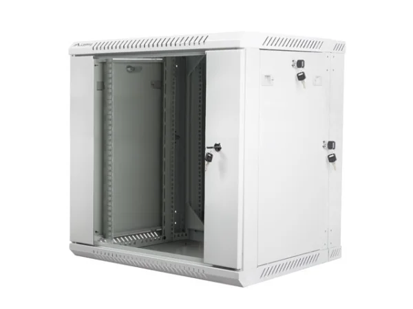 RACKOVÁ SKŘÍŇ 19" DVOUDÍLNÁ NÁSTĚNNÁ 12U/600X600 (FLAT PACK) ŠEDÁ