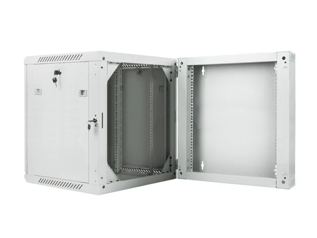 RACKOVÁ SKŘÍŇ 19" DVOUDÍLNÁ NÁSTĚNNÁ 12U/600X600 (FLAT PACK) ŠEDÁ