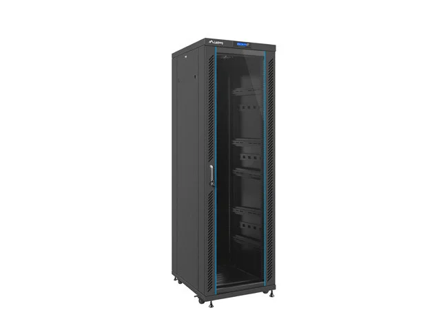 19" VOLNĚ STOJÍCÍ RACKOVÁ SKŘÍŇ 37U/600X800 (FLAT PACK) S PROSKLENÝMI DVEŘMI LCD ČERNÁ