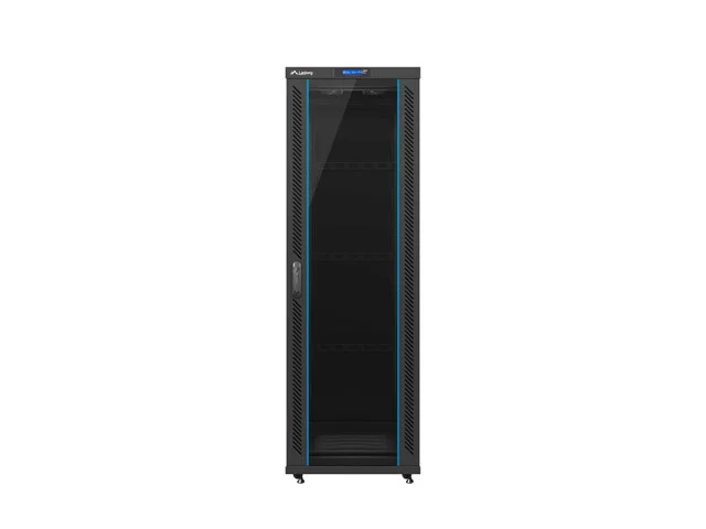 19" VOLNĚ STOJÍCÍ RACKOVÁ SKŘÍŇ 37U/600X800 (FLAT PACK) S PROSKLENÝMI DVEŘMI LCD ČERNÁ