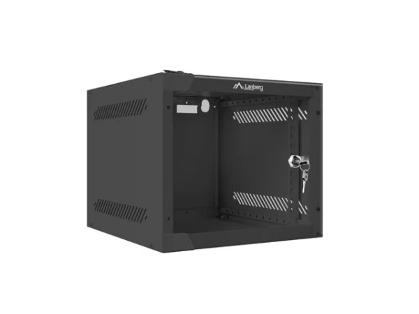 RACKOVÁ SKŘÍŇ 10" NÁSTĚNNÁ 4U/280X310 (FLAT PACK) S PROSKLENÝMI DVEŘMI ČERNÁ