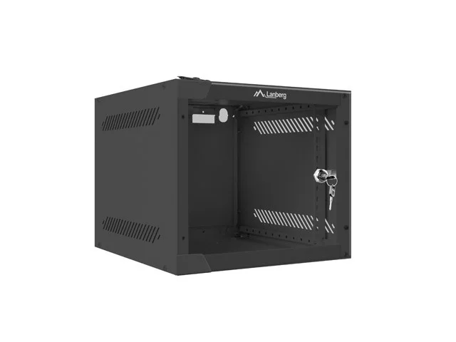RACKOVÁ SKŘÍŇ 10" NÁSTĚNNÁ 4U/280X310 (FLAT PACK) S PROSKLENÝMI DVEŘMI ČERNÁ