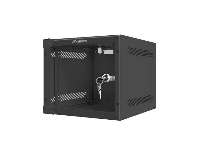 RACKOVÁ SKŘÍŇ 10" NÁSTĚNNÁ 4U/280X310 (FLAT PACK) S PROSKLENÝMI DVEŘMI ČERNÁ