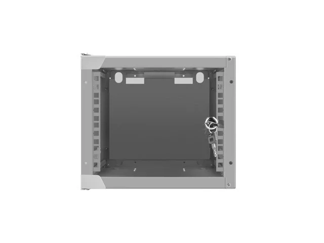 RACKOVÁ SKŘÍŇ 10" NÁSTĚNNÁ 4U/280X310 (FLAT PACK) S PROSKLENÝMI DVEŘMI ŠEDÁ