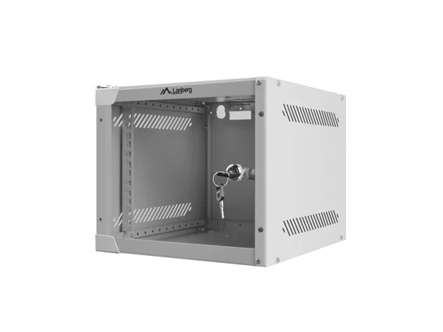 RACKOVÁ SKŘÍŇ 10" NÁSTĚNNÁ 4U/280X310 (FLAT PACK) S PROSKLENÝMI DVEŘMI ŠEDÁ
