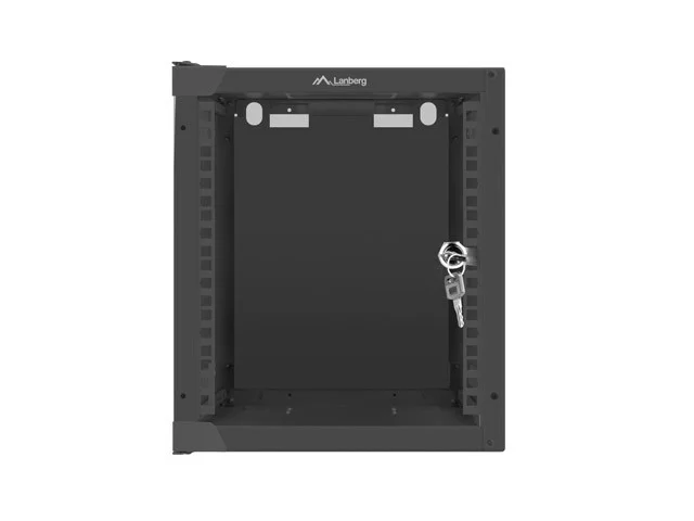 RACKOVÁ SKŘÍŇ 10" PRO MONTÁŽ NA STĚNU 6U/280X310 (FLAT PACK) S PROSKLENÝMI DVEŘMI ČERNÁ