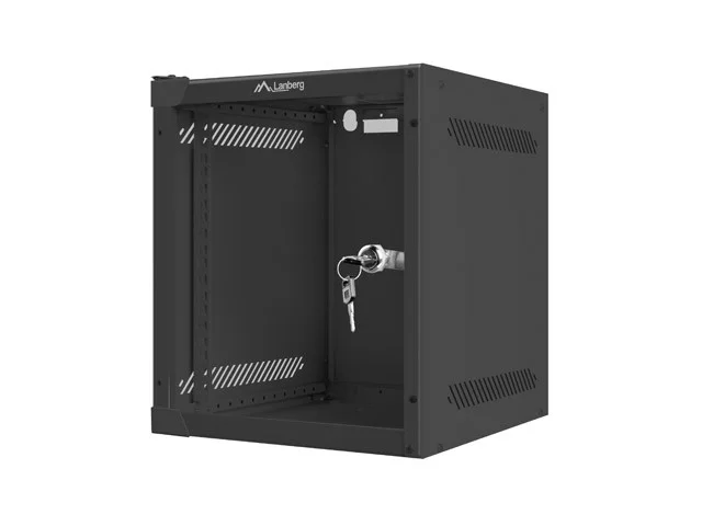 RACKOVÁ SKŘÍŇ 10" PRO MONTÁŽ NA STĚNU 6U/280X310 (FLAT PACK) S PROSKLENÝMI DVEŘMI ČERNÁ
