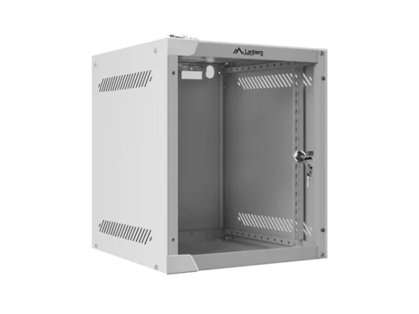 RACKOVÁ SKŘÍŇ 10" NÁSTĚNNÁ 6U/280X310 (FLAT PACK) S PROSKLENÝMI DVEŘMI ŠEDÁ
