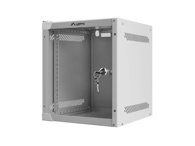 RACKOVÁ SKŘÍŇ 10" NÁSTĚNNÁ 6U/280X310 (FLAT PACK) S PROSKLENÝMI DVEŘMI ŠEDÁ