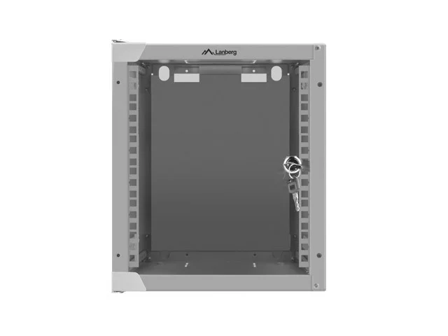 RACKOVÁ SKŘÍŇ 10" NÁSTĚNNÁ 6U/280X310 (FLAT PACK) S PROSKLENÝMI DVEŘMI ŠEDÁ