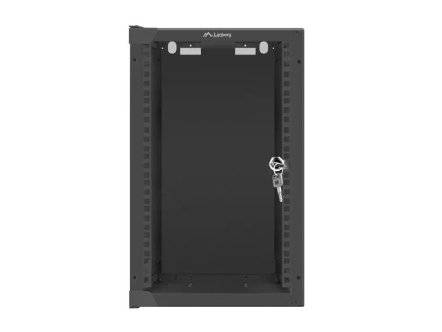 RACKOVÁ SKŘÍŇ 10" PRO MONTÁŽ NA STĚNU 9U/280X310 (FLAT PACK) S PROSKLENÝMI DVEŘMI ČERNÁ