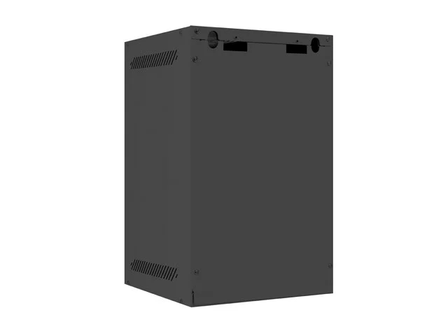 RACKOVÁ SKŘÍŇ 10" PRO MONTÁŽ NA STĚNU 9U/280X310 (FLAT PACK) S PROSKLENÝMI DVEŘMI ČERNÁ