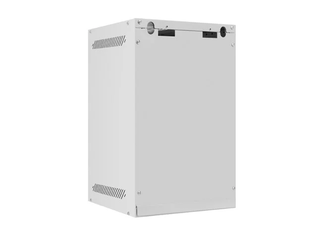 RACKOVÁ SKŘÍŇ 10" NÁSTĚNNÁ 9U/280X310 (FLAT PACK) S PROSKLENÝMI DVEŘMI ŠEDÁ