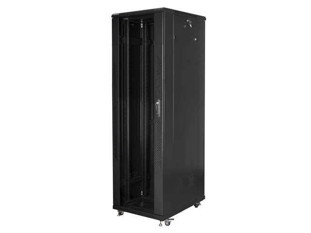 19" VOLNĚ STOJÍCÍ RACKOVÁ SKŘÍŇ 42U/600X1000 (FLAT PACK) ČERNÁ
