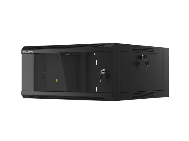 RACKOVÁ SKŘÍŇ 19" NÁSTĚNNÁ 4U 600 RYCHLÁ MONTÁŽ (PLOCHÉ BALENÍ) ČERNÁ