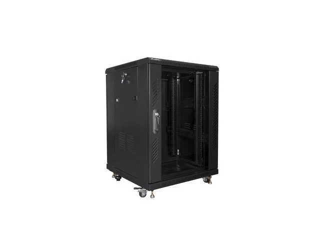 RACKOVÁ SKŘÍŇ 19" VOLNĚ STOJÍCÍ 15U/600X600 (FLAT PACK) ČERNÁ  (FLAT PACK)