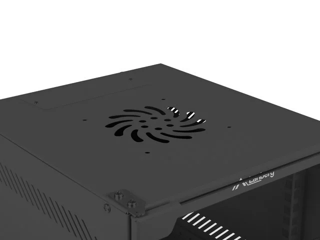 RACKOVÁ SKŘÍŇ 10" NÁSTĚNNÁ 12U/280X310 (FLAT PACK) S PROSKLENÝMI DVEŘMI ČERNÁ