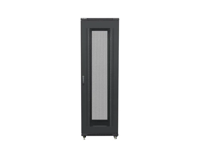 RACKOVÁ SKŘÍŇ 19" VOLNĚ STOJÍCÍ 42U/800X800 (FLAT PACK) SE SÍŤOVÝMI DVEŘMI ČERNÁ