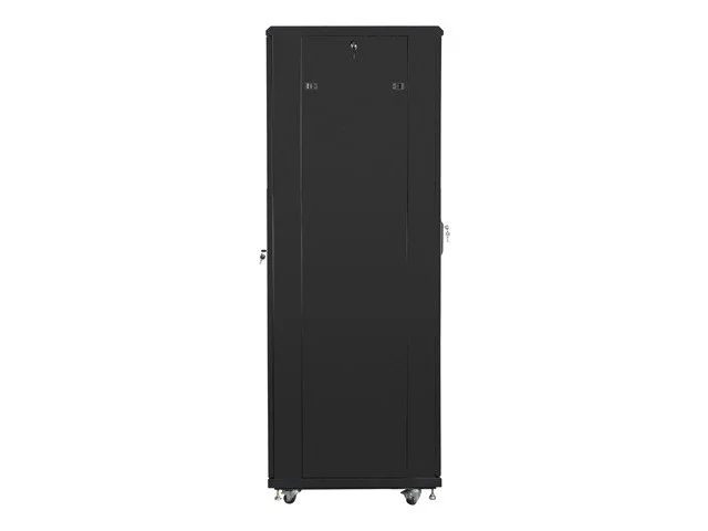 19" VOLNĚ STOJÍCÍ RACKOVÁ SKŘÍŇ 42U/600X800 (FLAT PACK) SE SÍŤOVANÝMI DVEŘMI ČERNÁ