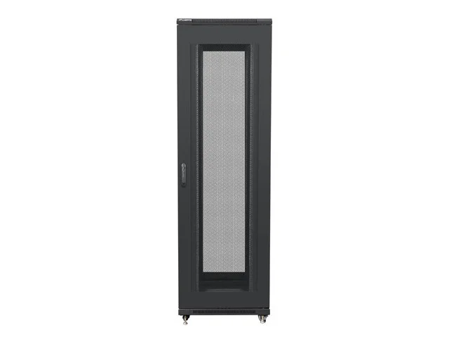 19" VOLNĚ STOJÍCÍ RACKOVÁ SKŘÍŇ 42U/800X1000 (FLAT PACK) SE SÍŤOVÝMI DVEŘMI ČERNÁ