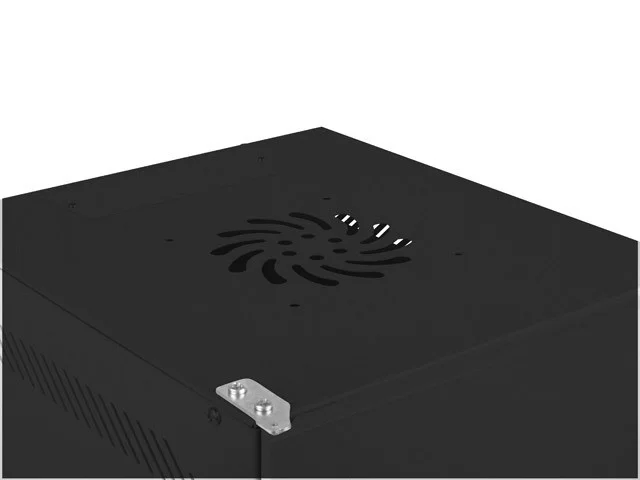 RACKOVÁ SKŘÍŇ 10" NÁSTĚNNÁ 4U/280X310 PRO VLASTNÍ MONTÁŽ S KOVOVÝMI DVEŘMI ČERNÁ  (PLOCHÉ BALENÍ)