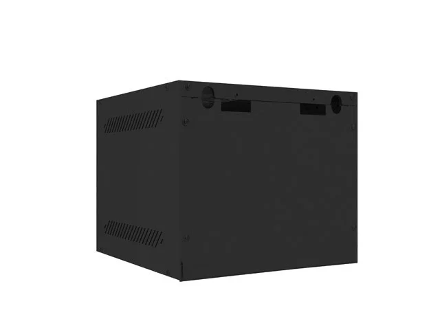 RACKOVÁ SKŘÍŇ 10" NÁSTĚNNÁ 4U/280X310 PRO VLASTNÍ MONTÁŽ S KOVOVÝMI DVEŘMI ČERNÁ  (PLOCHÉ BALENÍ)
