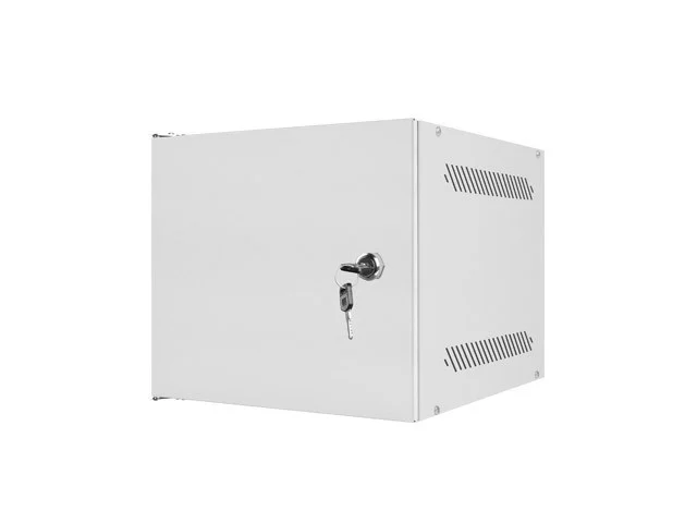 RACKOVÁ SKŘÍŇ 10" NÁSTĚNNÁ 4U/280X310 PRO VLASTNÍ MONTÁŽ S KOVOVÝMI DVEŘMI ŠEDÁ  (PLOCHÉ BALENÍ)