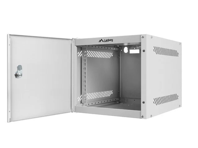RACKOVÁ SKŘÍŇ 10" NÁSTĚNNÁ 4U/280X310 PRO VLASTNÍ MONTÁŽ S KOVOVÝMI DVEŘMI ŠEDÁ  (PLOCHÉ BALENÍ)