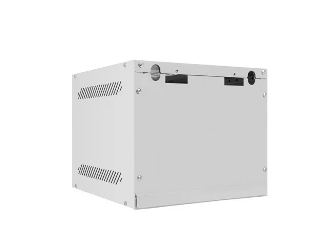 RACKOVÁ SKŘÍŇ 10" NÁSTĚNNÁ 4U/280X310 PRO VLASTNÍ MONTÁŽ S KOVOVÝMI DVEŘMI ŠEDÁ  (PLOCHÉ BALENÍ)