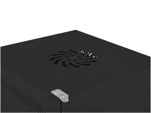 RACKOVÁ SKŘÍŇ 10" PRO MONTÁŽ NA STĚNU 6U/280X310 PRO VLASTNÍ MONTÁŽ S KOVOVÝMI DVEŘMI ČERNÁ  (PLOCHÉ BALENÍ)