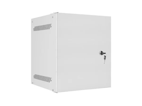 RACKOVÁ SKŘÍŇ 10" PRO MONTÁŽ NA STĚNU 6U/280X310 PRO VLASTNÍ MONTÁŽ S KOVOVÝMI DVEŘMI ŠEDÁ  (PLOCHÉ BALENÍ)
