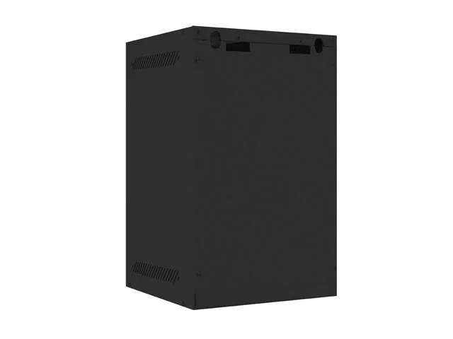 RACKOVÁ SKŘÍŇ 10" PRO MONTÁŽ NA STĚNU 9U/280X310 PRO VLASTNÍ MONTÁŽ S KOVOVÝMI DVEŘMI ČERNÁ  (PLOCHÉ BALENÍ)