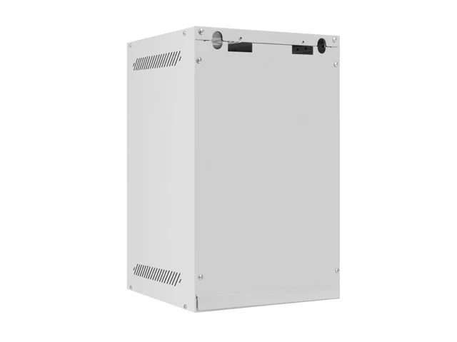 RACKOVÁ SKŘÍŇ 10" PRO MONTÁŽ NA STĚNU 9U/280X310 PRO VLASTNÍ MONTÁŽ S KOVOVÝMI DVEŘMI ŠEDÁ  (PLOCHÉ BALENÍ)