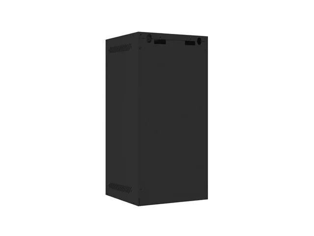 RACKOVÁ SKŘÍŇ 10" NÁSTĚNNÁ 12U/280X310 PRO VLASTNÍ MONTÁŽ S KOVOVÝMI DVEŘMI ČERNÁ  (PLOCHÉ BALENÍ)