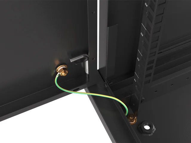 RACKOVÁ SKŘÍŇ 19" PRO MONTÁŽ NA STĚNU 6U/600X450 PRO VLASTNÍ MONTÁŽ S KOVOVÝMI DVEŘMI ČERNÁ  (PLOCHÉ BALENÍ)