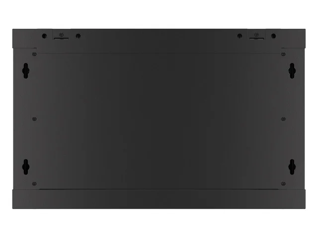 RACKOVÁ SKŘÍŇ 19" PRO MONTÁŽ NA STĚNU 6U/600X450 PRO VLASTNÍ MONTÁŽ S KOVOVÝMI DVEŘMI ČERNÁ  (PLOCHÉ BALENÍ)