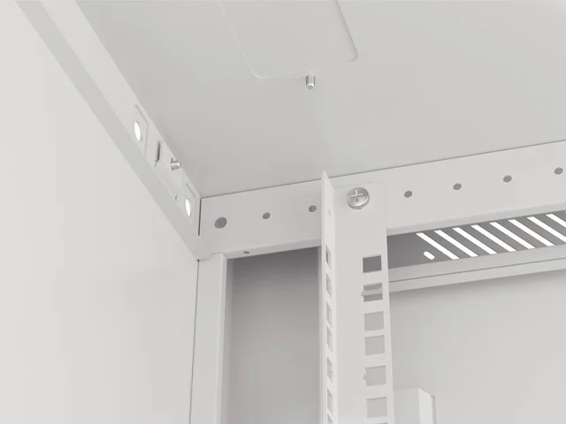 RACKOVÁ SKŘÍŇ 19" PRO MONTÁŽ NA STĚNU 6U/600X600 PRO VLASTNÍ MONTÁŽ S KOVOVÝMI DVEŘMI ŠEDÁ  (PLOCHÉ BALENÍ)