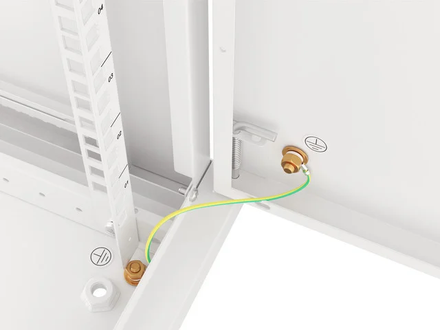 RACKOVÁ SKŘÍŇ 19" PRO MONTÁŽ NA STĚNU 9U/600X600 PRO VLASTNÍ MONTÁŽ S KOVOVÝMI DVEŘMI ŠEDÁ  (PLOCHÉ BALENÍ)