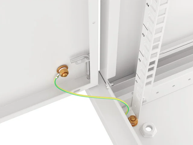 RACKOVÁ SKŘÍŇ 19" PRO MONTÁŽ NA STĚNU 9U/600X600 PRO VLASTNÍ MONTÁŽ S KOVOVÝMI DVEŘMI ŠEDÁ  (PLOCHÉ BALENÍ)