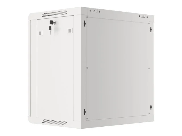 RACKOVÁ SKŘÍŇ 19" NÁSTĚNNÁ 12U/600X450 PRO VLASTNÍ MONTÁŽ S KOVOVÝMI DVEŘMI ŠEDÁ  (PLOCHÉ BALENÍ)