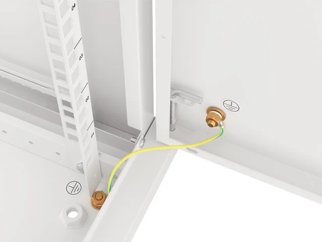 RACKOVÁ SKŘÍŇ 19" NÁSTĚNNÁ 12U/600X450 PRO VLASTNÍ MONTÁŽ S KOVOVÝMI DVEŘMI ŠEDÁ  (PLOCHÉ BALENÍ)