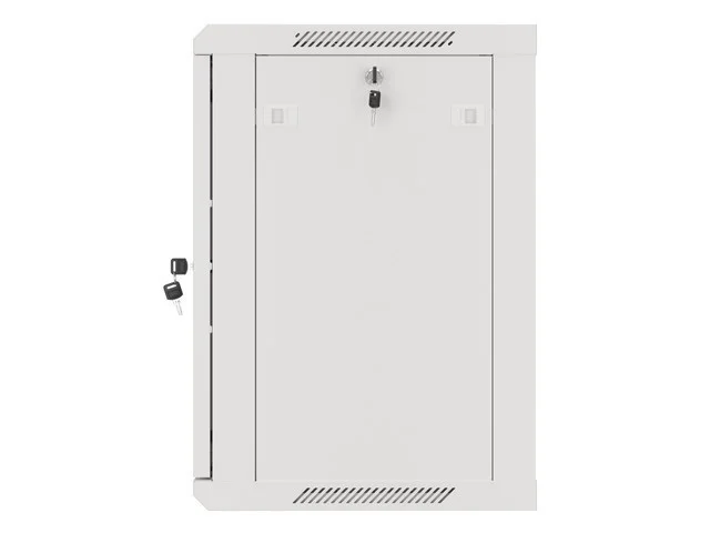 RACKOVÁ SKŘÍŇ 19" NÁSTĚNNÁ 12U/600X450 PRO VLASTNÍ MONTÁŽ S KOVOVÝMI DVEŘMI ŠEDÁ  (PLOCHÉ BALENÍ)